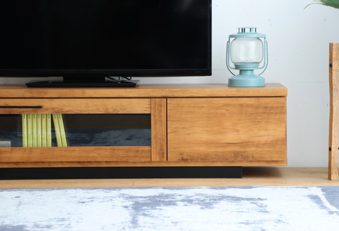 アダムロ 140ローボード LBR 【テレビ台 テレビ TV ローボード リビング用 収納家具 AV機器収納 国産】(H060665)