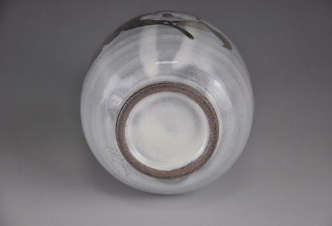 和紙染草花文徳利 【日の隈窯 和紙染 和紙 佐賀 陶器 粉引き 鉄絵 窯元 陶芸作家】(H025123)