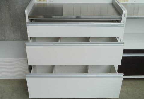 パレス 90カウンター ホワイト 【キッチンカウンター レンジ台 レンジボード ボード ホワイト シンプル 北欧 開梱設置 梱包材引き取り 日本製 完成品】(H062228)