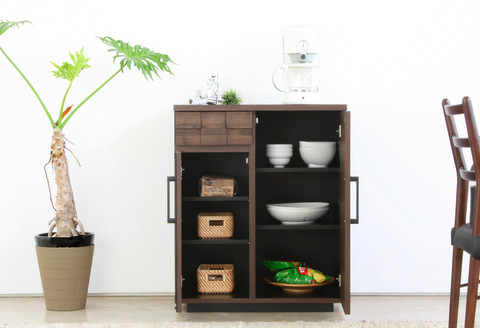 コルク 70カウンター 【キッチン リビング キャビネット 収納 開梱設置 梱包材引き取り 完成品 家具 日本製】(H062195)