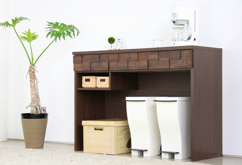 コルク 120オープンカウンター 【キッチン オープン カウンター ゴミ箱収納 開梱設置 梱包材引き取り 間仕切り 家具 日本製 完成品】(H062200)