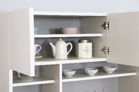 【東馬家具】シロカ 105 キッチンボード WH【家具 ダイニング キッチン収納 国産 完成品】(H060594)