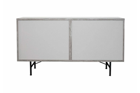 セロ 150サイドボード ダークグレイ【リビングボード サイドボード 紙漉き風模様 完成品 収納 家具】(H062275)