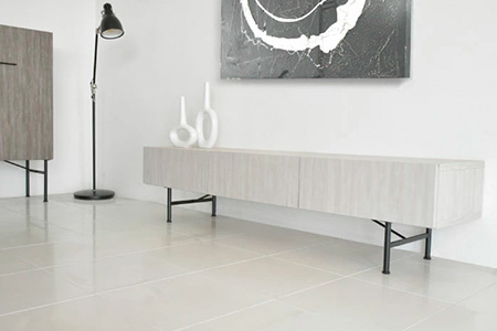 セロ 150TVボード ライトグレイ【テレビボード インテリア 紙漉き風模様 完成品 家具 AV機器収納】(H062278)