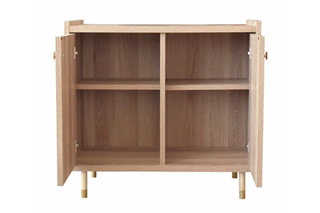 ヴァロ 80キャビネット ドア【 収納 テレビ台 コンパクト 真鍮取っ手 真鍮つまみ 脚先真鍮色仕上げ 開梱設置 梱包材引き取り 完成品】(H062287)