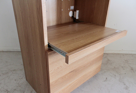 トラクト チェスト＋OP引出＋120天板 NA 【食器 キャビネット 家具 国産 組み合わせ 収納家具 完成品】(H060641)