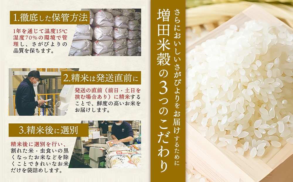 【令和7年産 新米】さがびより 精米 30kg(5kg×6袋)【特A受賞米 大容量 佐賀県産 人気 お米 コメ ブランド米 増田米穀】(H015204)