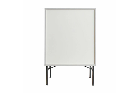 セロ 80キャビネット ライトグレイ 【キャビネット リビング収納 紙漉き風模様 完成品 家具】(H062277)