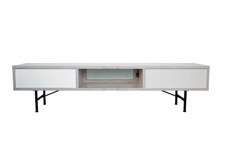 セロ 180TVボード ライトグレイ【テレビボード インテリア 紙漉き風模様 完成品 家具 AV機器収納】(H062280)