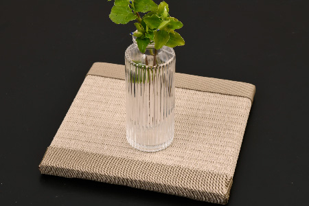 ミニたたみ2枚セット『銀白(みどり)』『灰桜』 【和紙表 撥水加工 変色しづらい 職人 本格派 やすらぎ 国産 手作り 卓上 おしゃれ マウスパッド 小物】(H075106)