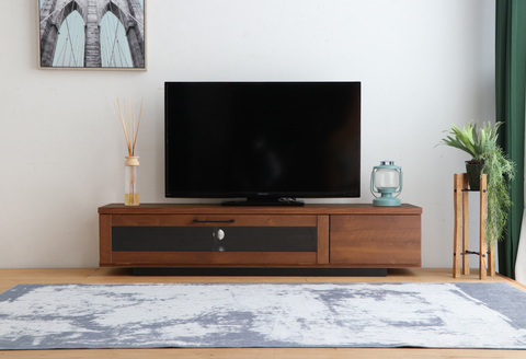 アダムロ 140ローボード WN 【テレビ台 テレビ TV ローボード リビング用 収納家具 AV機器収納 国産】(H060666)