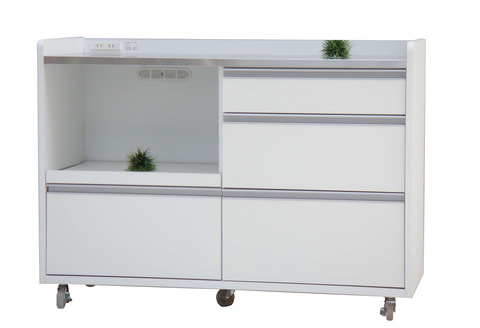 パレス 120カウンター ホワイト 【キッチンカウンター レンジ台 レンジボード 人気 おしゃれ おすすめ モダン シンプル ナチュラル リビング 開梱設置 梱包材引き取り 完成品】(H062230)