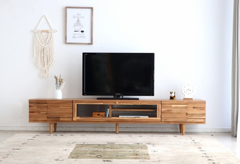 アルグ 180ローボード LBR 【テレビボード ローボード テレビ ナチュラル 木目 無垢 TV 家具 国産 ライトブラウン】(H060661)