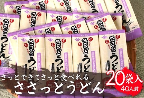 さっとできてさっと食べられる ささっとうどん 20入 【麺 うどん 佐賀県産 簡単】(H014136)