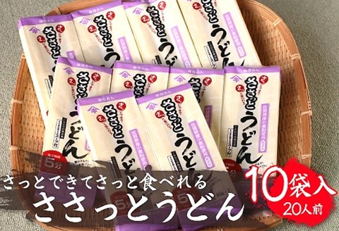 さっとできてさっと食べられる ささっとうどん 10入 【うどん 乾麺 佐賀県産 簡単】(H014139)