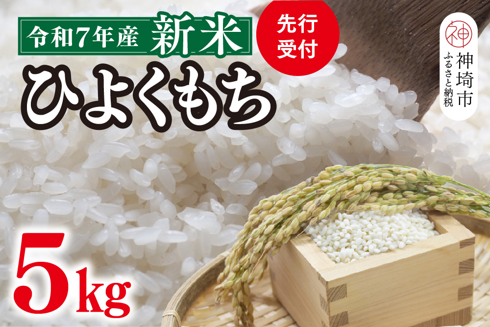【令和7年産 新米 先行受付】ひよくもち5kg【ひよくもち もち米 九州 肥沃 食感 お餅 赤飯 おこわ ちまき 美味しい】(H061843)