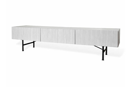 セロ 150TVボード ライトグレイ【テレビボード インテリア 紙漉き風模様 完成品 家具 AV機器収納】(H062278)