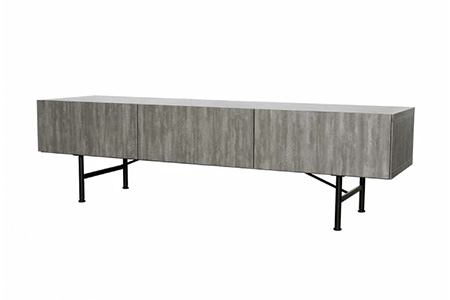 セロ 150TVボード ダークグレイ【テレビボード インテリア 紙漉き風模様 完成品 家具 AV機器収納】(H062279)