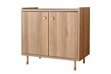 ヴァロ 80キャビネット ドア【 収納 テレビ台 コンパクト 真鍮取っ手 真鍮つまみ 脚先真鍮色仕上げ 開梱設置 梱包材引き取り 完成品】(H062287)