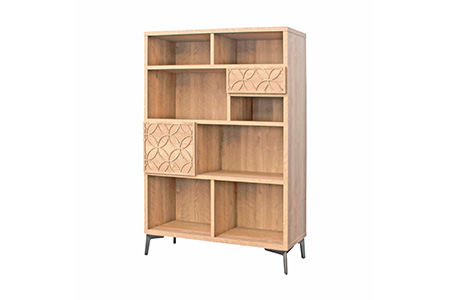 ラクト 90シェルフ ナチュラル【飾り棚 ディスプレイラック 本棚 収納 ブックシェルフ 完成品】(H062309)