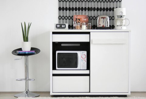 シュール 120ミドルボード 【キッチンボード リビングボード レンジ キッチン収納 完成品 開梱設置 梱包材引き取り】(H062178)