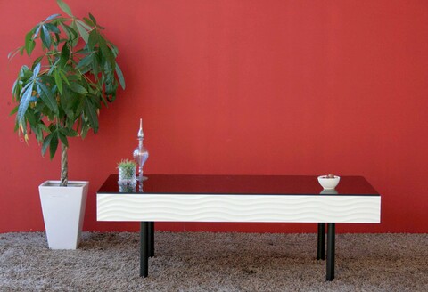 シュール リビングテーブル 【リビング センター テーブル 引出し付 開梱設置 梱包材引き取り 収納 家具 国産 完成品】(H062179)