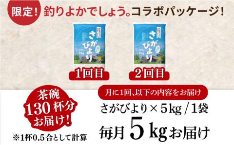 〈受付一時停止中〉【5kg×2回定期便】【令和5年産】さがびより 計10kg（5kg×2）吉野ヶ里町/増田米穀 [FBM030]
