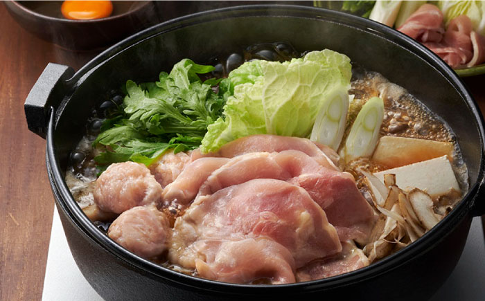 ＜上品な味わい＞みつせ鶏九州すき焼き2袋（2～3人前/1袋）吉野ヶ里町/ヨコオフーズ [FAE125]