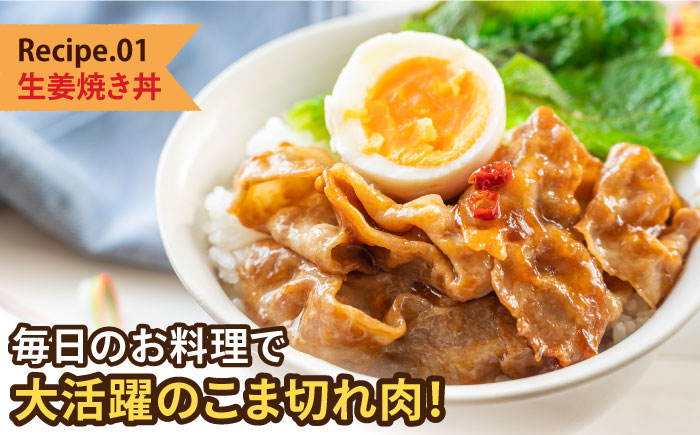 【12回定期便】＜毎日のお料理に便利に使える♪＞肥前さくらポーク こま切れ 1kg （500g × 2パック） 佐賀県産 国産豚肉 小間 小分け 吉野ヶ里町/アスタラビスタ [FAM031]