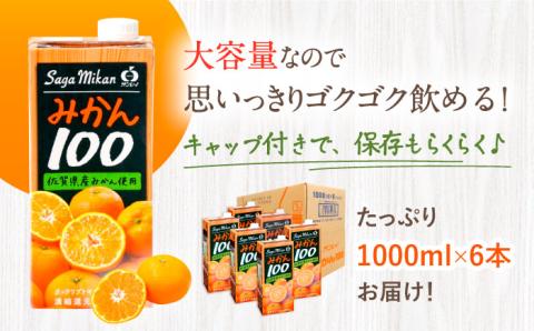 サンレイみかんジュース「みかん100」1000ml×6本 吉野ヶ里町/リエンサーク ジュース[FCC016]