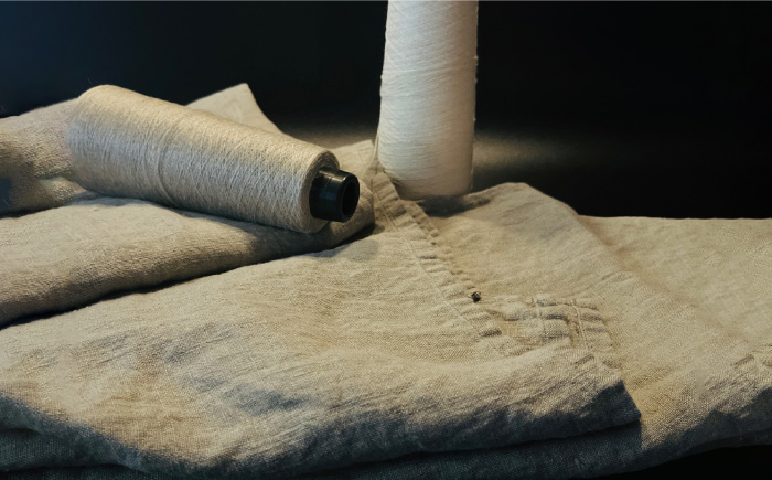 柔らか加工のリネン100％のバスタオル2枚、フェイスタオル5枚（5色）セット 吉野ヶ里町/Dondonyokunaru [FCF070]