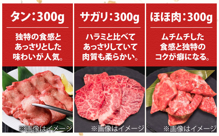 【全6回定期便】佐賀牛6種食べ比べ！ ホルモンバラエティセット 10.8kg 4-5人前  タン・小腸など 吉野ヶ里町/やきとり紋次郎 [FCJ105]