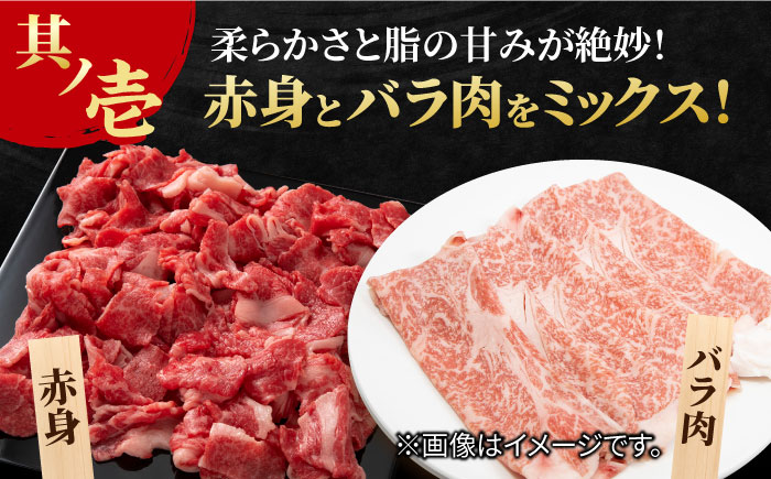 【全3回定期便】すき焼き しゃぶしゃぶに！佐賀牛 赤身とバラ肉の切り落とし 500g（250g×2P） 吉野ヶ里町/NICK’S MEAT [FCY014]