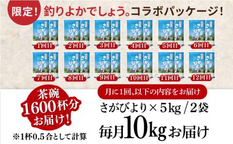 〈受付一時停止中〉【数量限定】【12回定期便】【令和5年産】さがびより 計120kg（5kg×2袋×12回）吉野ヶ里町/増田米穀 [FBM035]