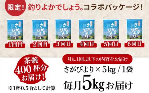 〈受付一時停止中〉【5kg×6回定期便】【令和5年産】さがびより 計30kg（5kg×6回）吉野ヶ里町/増田米穀 [FBM003]