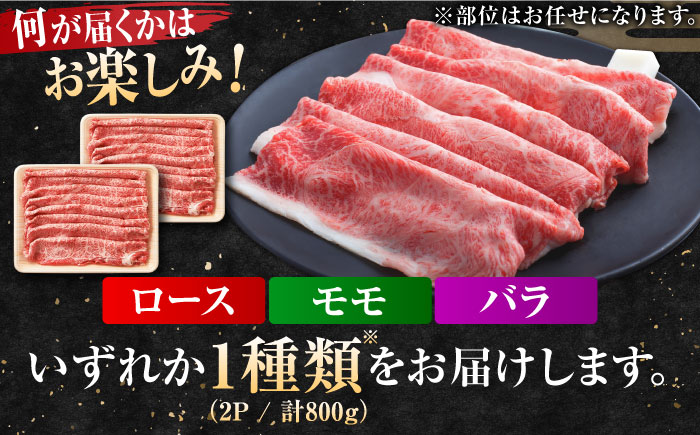 艶さし！佐賀牛 しゃぶしゃぶ・すきやき用 800g（400g×2P）※肩ロース・肩バラ・モモのいずれか1部位※ 吉野ヶ里町 すき焼き[FDB053]
