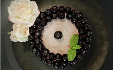 植物性100％ Vegan Raw Cake Blueberry（ブルーベリー/Mサイズ）お砂糖・小麦粉・乳製品不使用のスイーツ Dondonyokunaru/吉野ヶ里町 [FCF053]