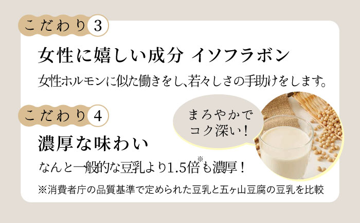 【6回定期便】濃厚な一番搾り豆乳500ml×4本セット【五ケ山豆腐・株式会社愛しとーと】 [FBY007]