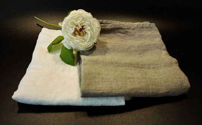 柔らか加工のリネン100％のフェイスタオル5枚（5色）セット 吉野ヶ里町/どんどん良くなる [FCF076]