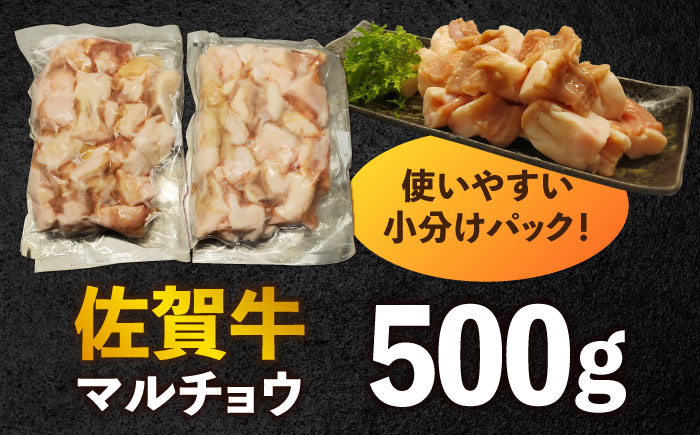 【脂が甘くてぷりっぷり！】佐賀牛ホルモン 焼肉用 小腸 500g（250g×2）味付けなし 吉野ヶ里町/やきとり紋次郎 [FCJ089]