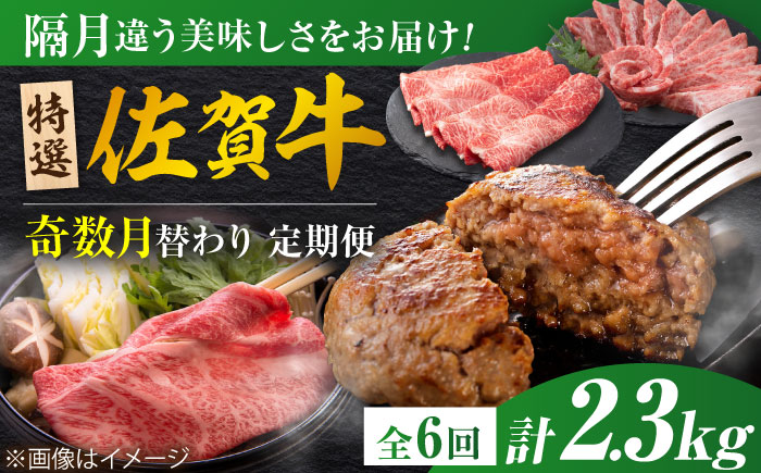 【全6回定期便/奇数月発送】＜10万コース＞特選佐賀牛 月替わりバラエティパック 計2.3kg 株式会社弥川/吉野ヶ里町 パック[FCV006]