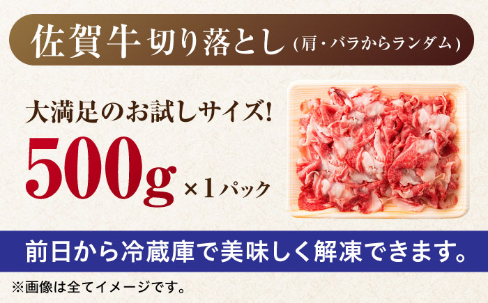 艶さし！ 佐賀牛 切り落とし 肩orバラ 500g 吉野ヶ里町 [FDB006]
