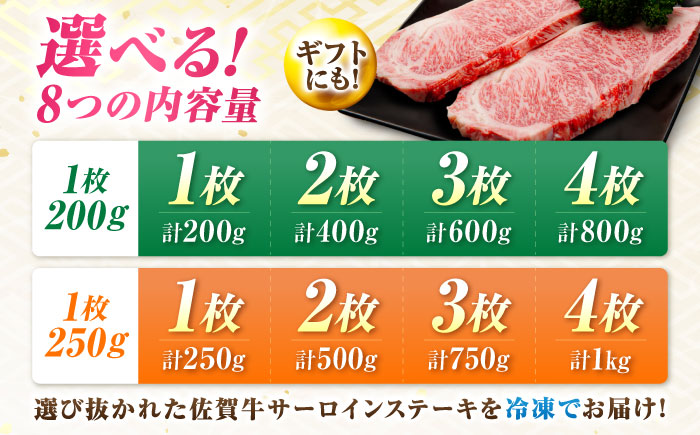 【7営業日以内発送！】 佐賀牛 サーロインステーキ 500g(250g×2) 吉野ヶ里町/丸宗ミート [FDP028] 500g