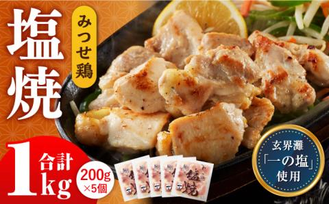【スピード発送】赤鶏「みつせ鶏」塩焼 1kg（200g×5袋）吉野ヶ里町/ヨコオフーズ 惣菜[FAE040]