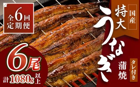 ふっくらジューシーのこだわりうなぎ【6回定期便】国産うなぎ蒲焼 6枚セット×6回【丸安】 [FAD015]