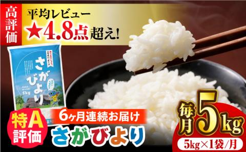 〈受付一時停止中〉【5kg×6回定期便】【令和5年産】さがびより 計30kg（5kg×6回）吉野ヶ里町/増田米穀 [FBM003]
