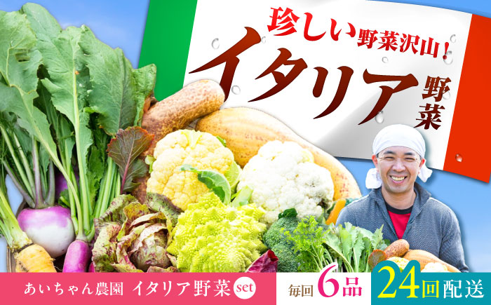【6品 / 24回定期便】農薬に頼らない！カラダにやさしい「イタリア野菜」セット（ショート）吉野ヶ里町/吉野ヶ里あいちゃん農園[FAA015]