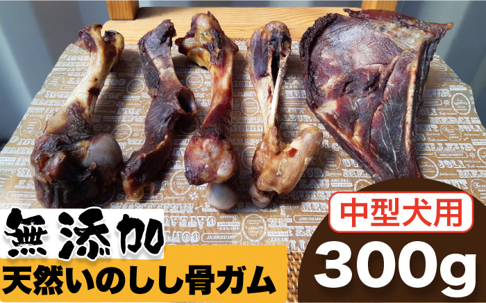 ＜中型犬用＞無添加・天然いのしし骨ガム300g（肩甲骨もしくは橈骨） 吉野ヶ里町/まちづくり会株式会社 [FBK044]