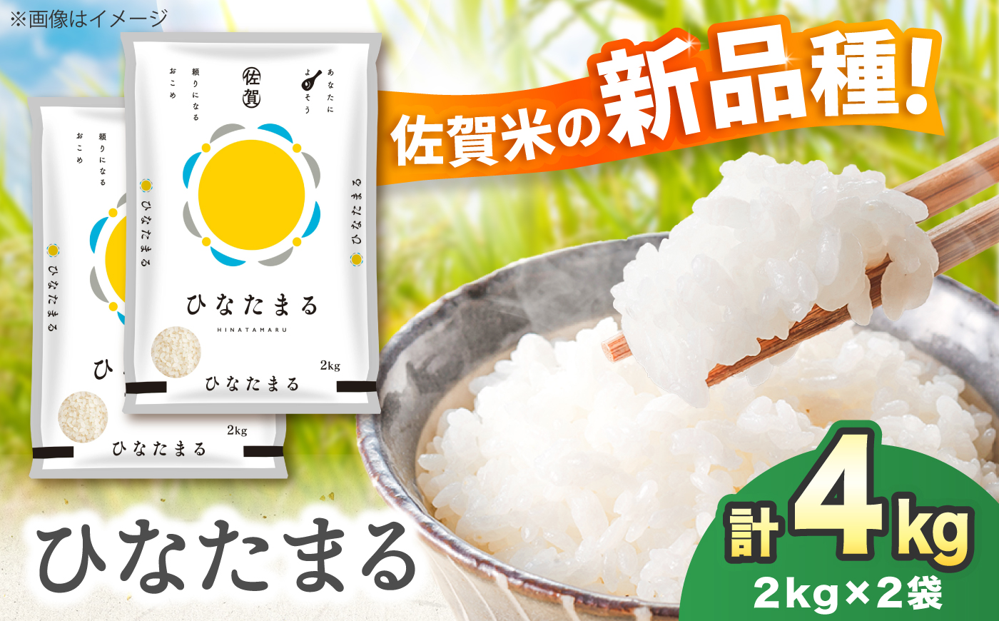 【令和8年産】ひなたまる 4kg（2kg×2）吉野ヶ里町 / 株式会社増田米穀 [FBM045]