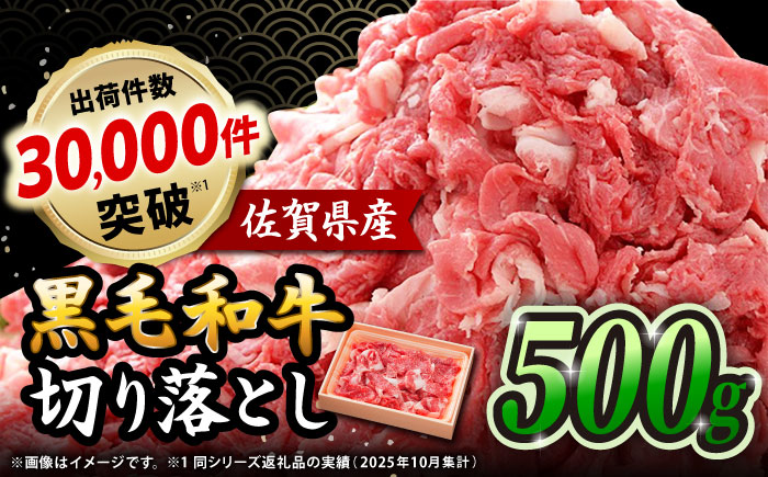 佐賀県産黒毛和牛切り落とし 500g×1P 吉野ヶ里町/石丸食肉産業 [FBX050]